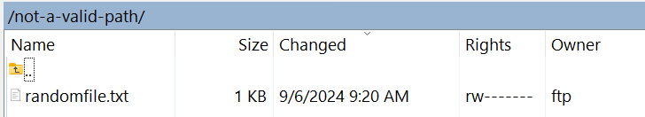 FTP-not-a-valid-path