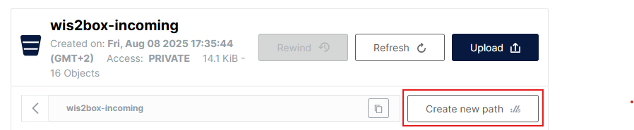 minio ui: minio ui after login