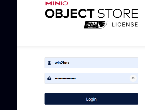 Minio UI: minio ui