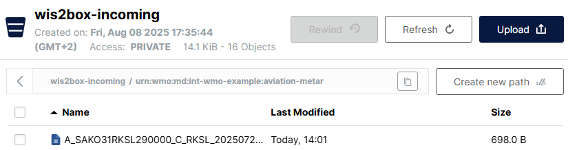 minio-wis2box-incoming-metar-data-uploaded